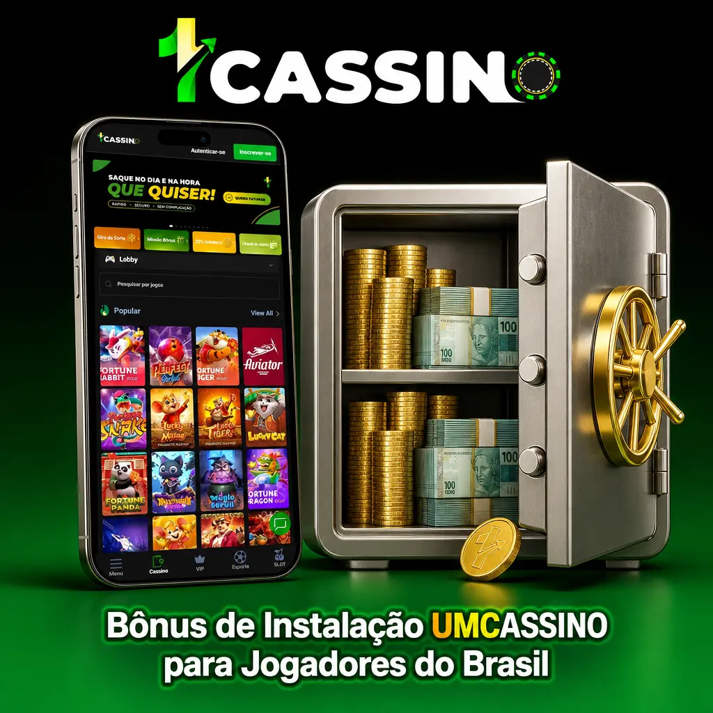 Bônus de instalação UMCASSINO para jogadores do Brasil