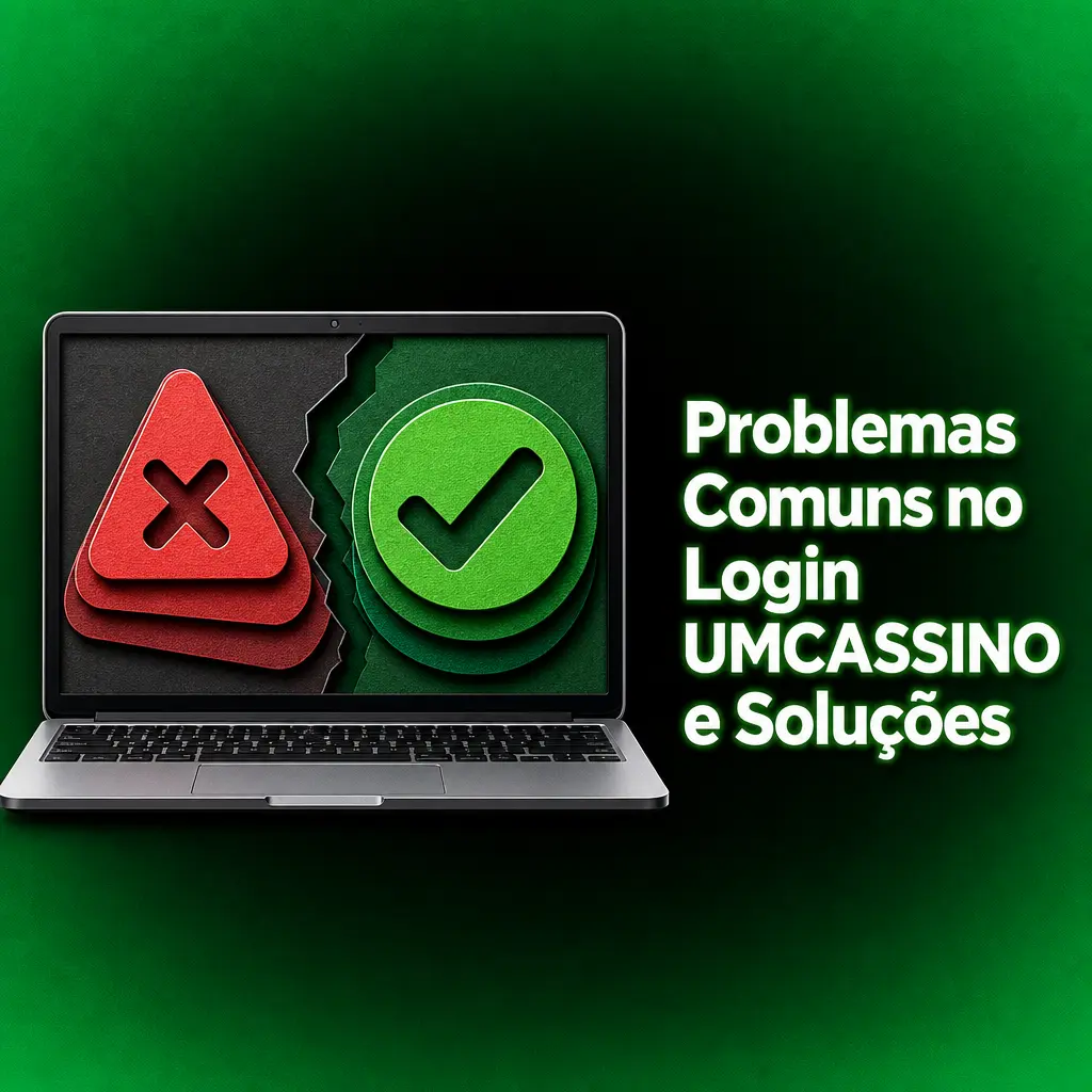Tela de login UMCASSINO exibindo mensagem de erro