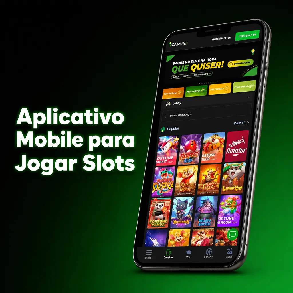 Aplicativo mobile UMCASSINO para jogar slots