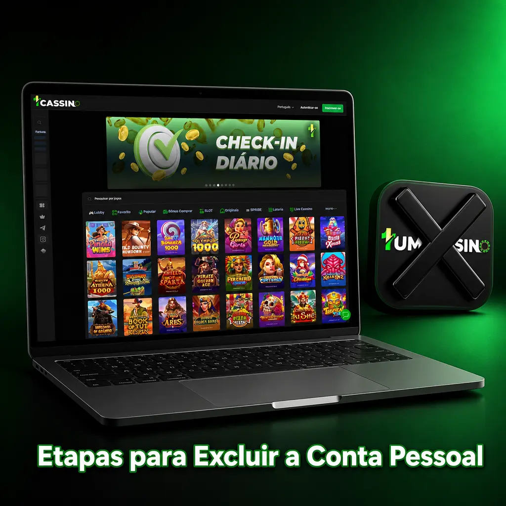 Tela de configurações para exclusão de conta pessoal