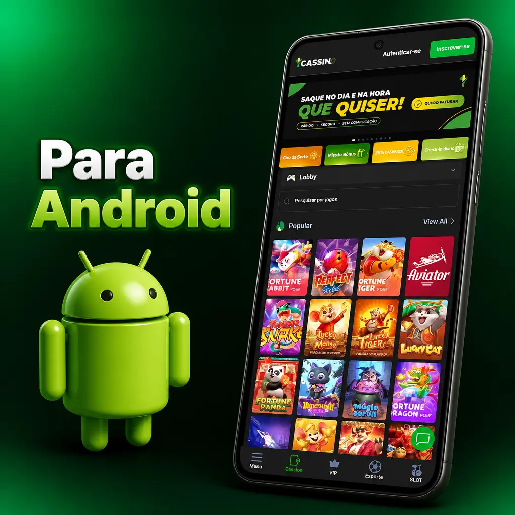 Instalação do aplicativo em um smartphone Android